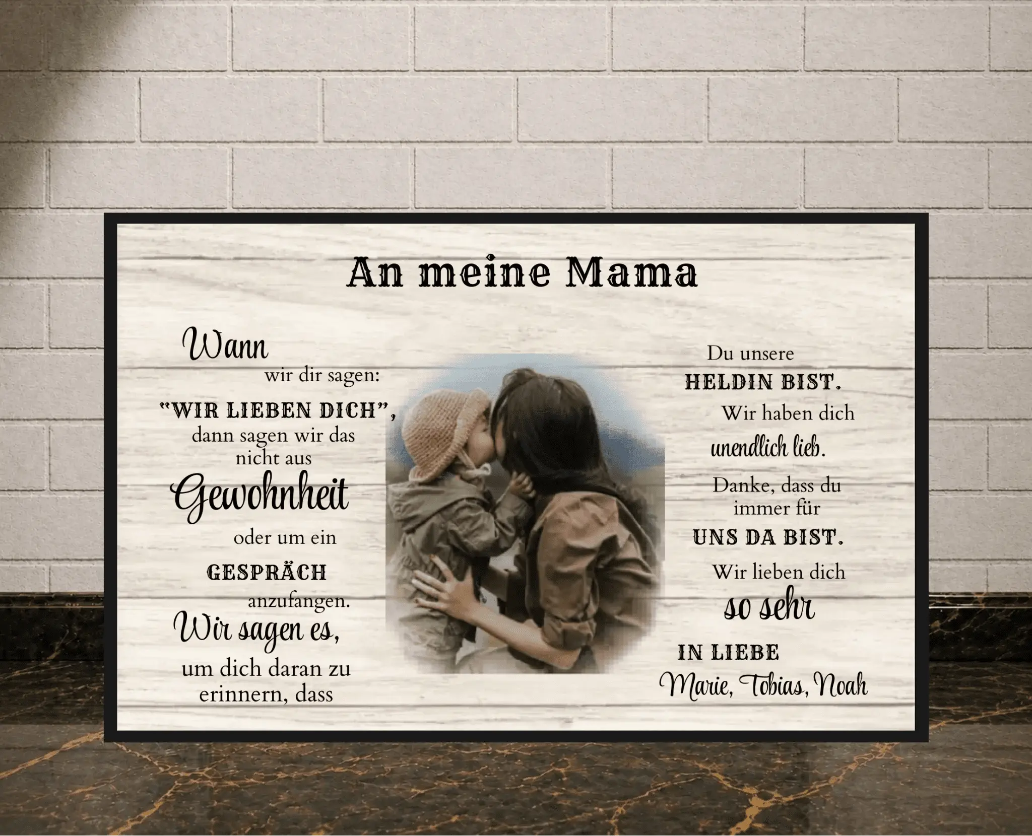 Personalisiertes Poster - An unsere Mama - liebehier