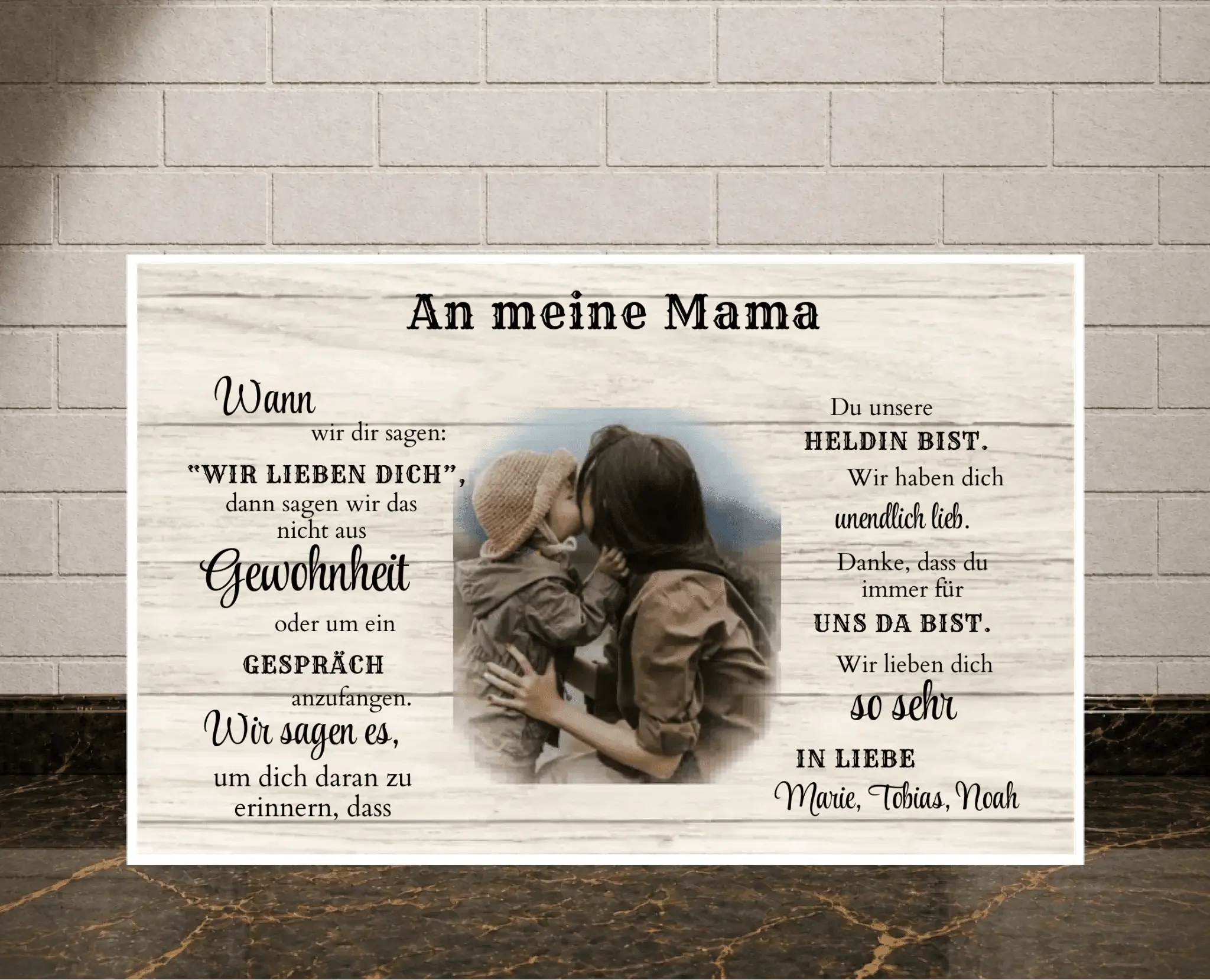 Personalisiertes Poster - An unsere Mama - liebehier