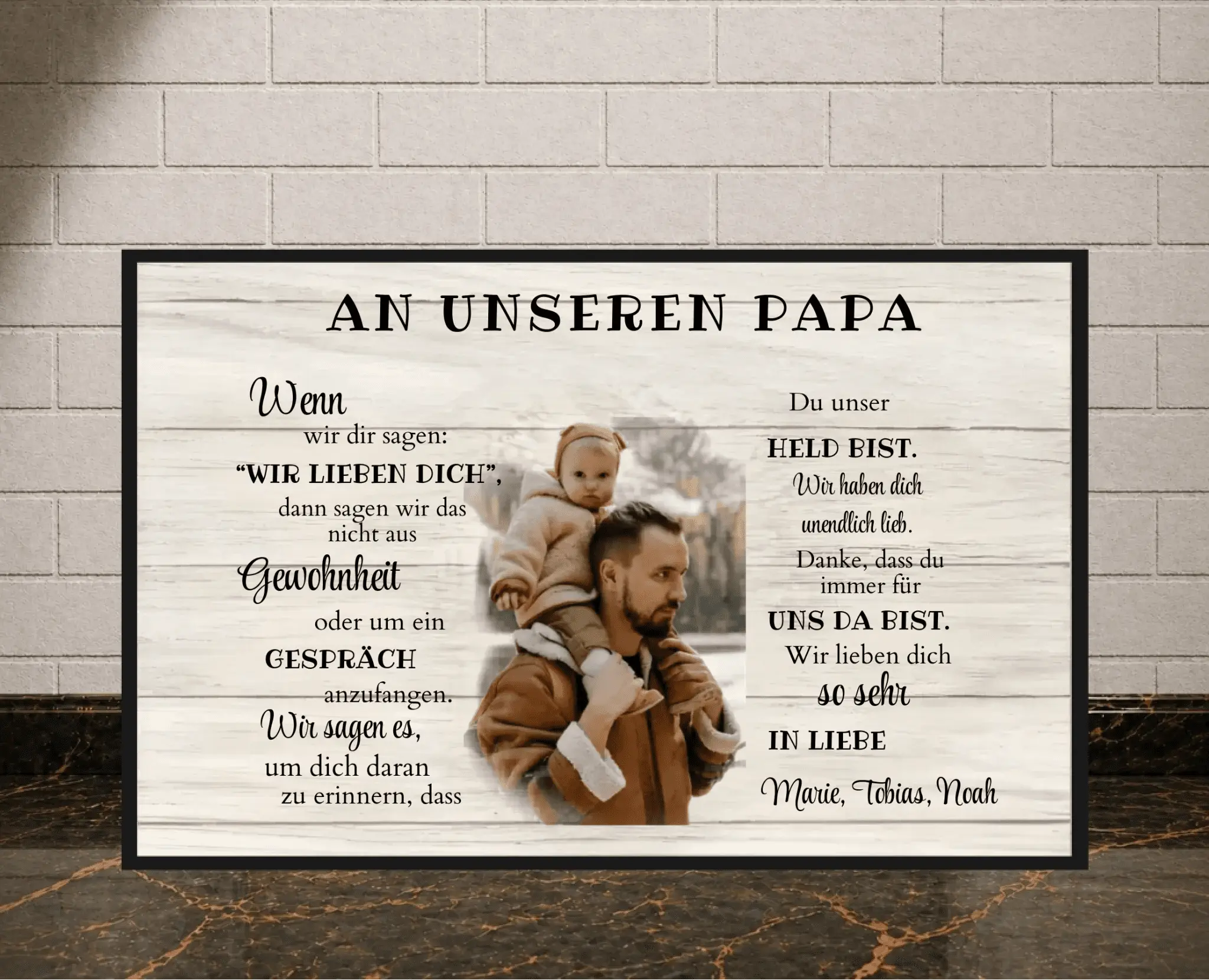 Personalisiertes Poster - An unseren Papa - liebehier