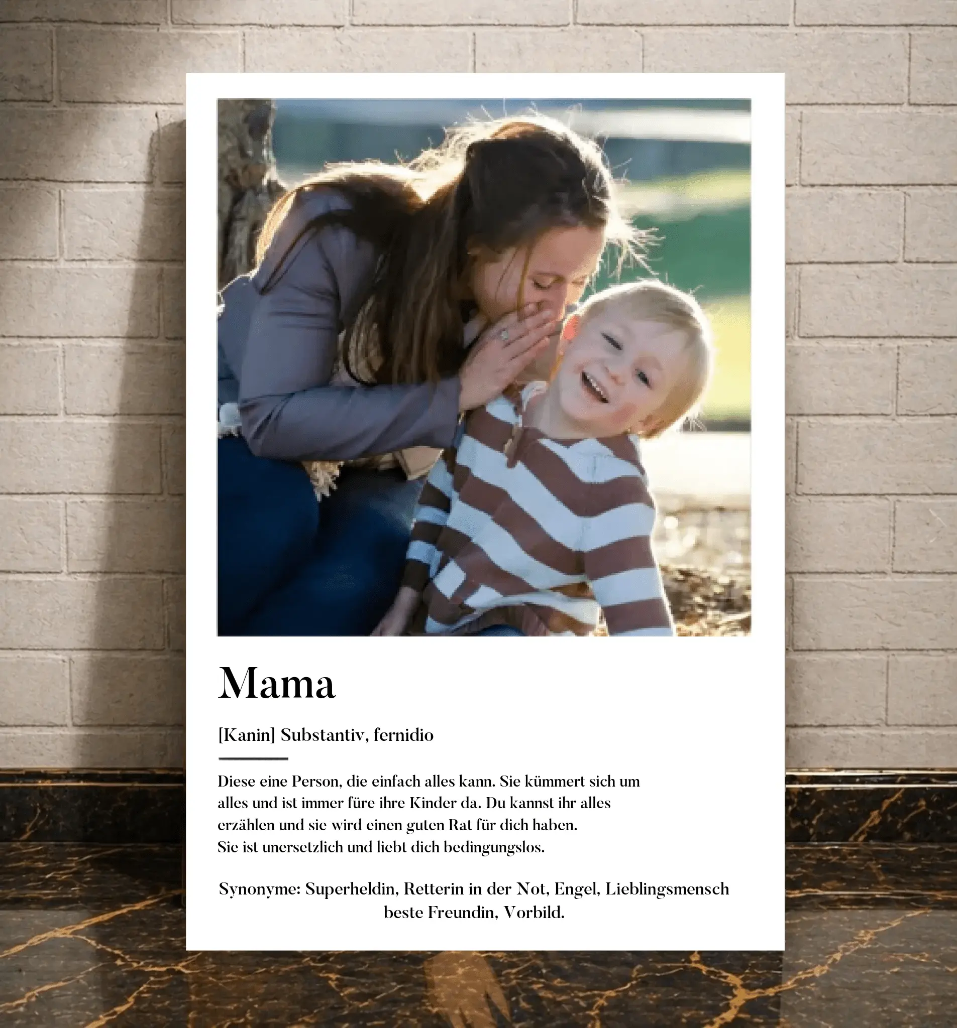 Personalisiertes Poster - Definition Mama - liebehier