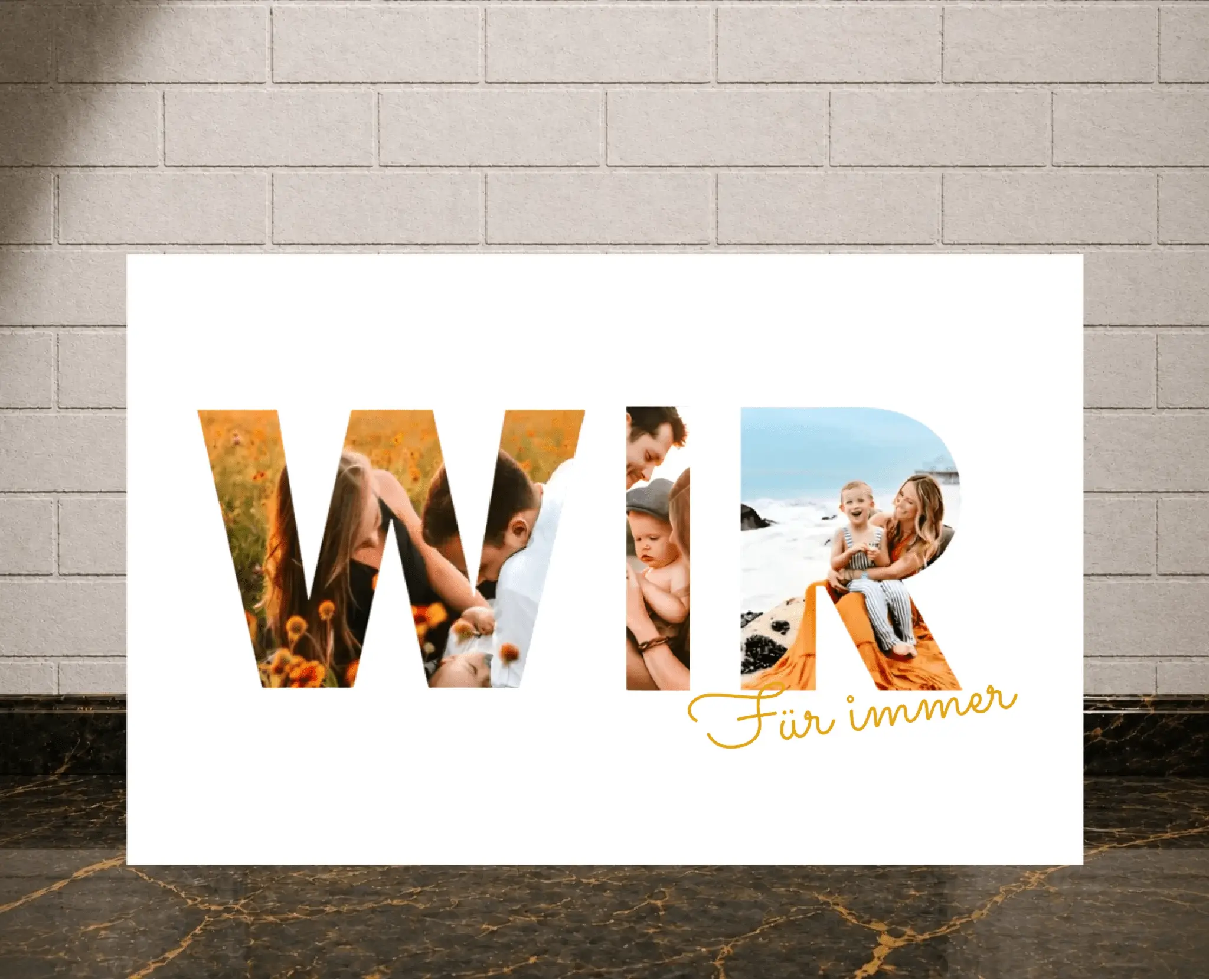 Personalisiertes Poster - Wir - liebehier