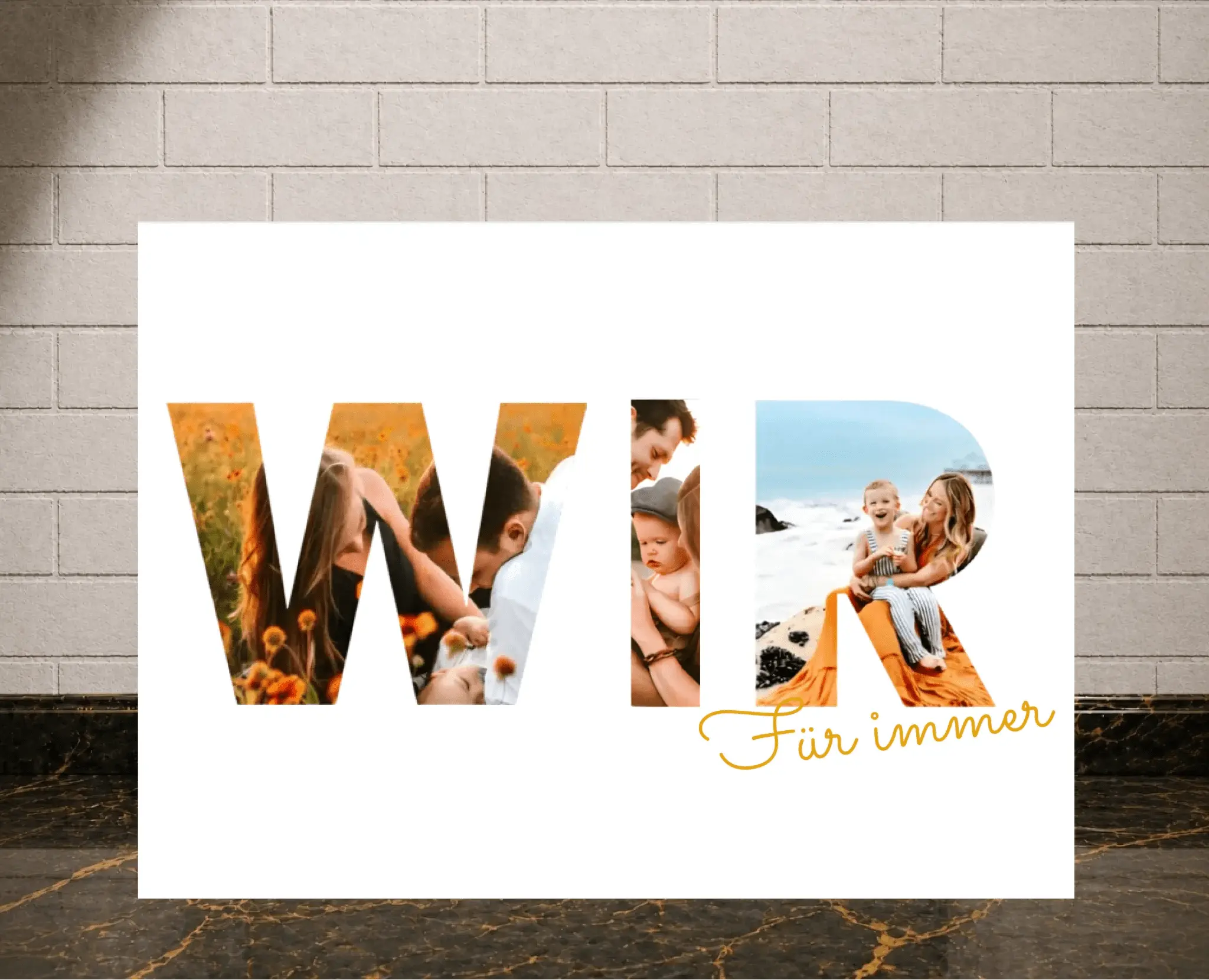 Personalisiertes Poster - Wir - liebehier